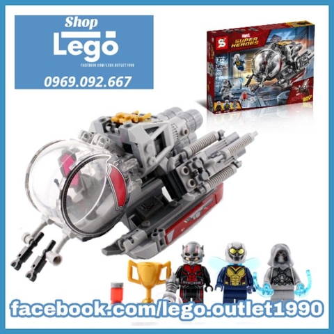 [234 hình] Xếp hình phi thuyền người kiến Ant man The Wasp Ghost Siêu anh hùng Marvel Lego Minifigures SY SY1112