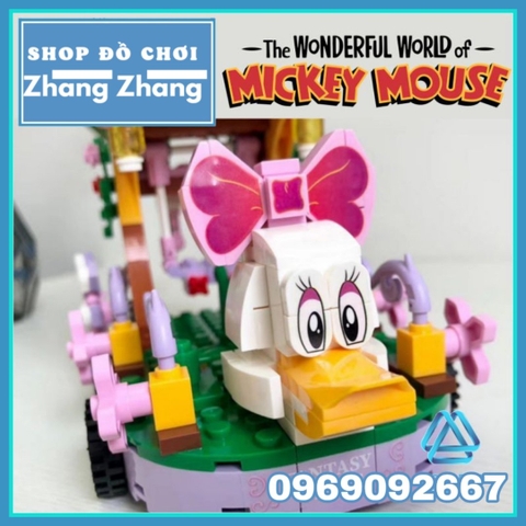 Xếp hình Xe diễu hành của vịt Daisy trong phim hoạt hình chuột Micky Lego Minifigures PRCK 69654