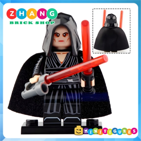 Xếp hình Rey - Finn - Kylo Renn - Dark Rey - Lando - Chewbacca - Emperor Palpatine - Baby Yoda Lego Minifigures WM6081