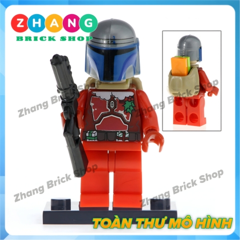 Xếp hình Star Wars Mace Windu Luminara Darth Malgus  Naboo Guard Jango Fett Trooper Lego Minifigures Pogo PG8095