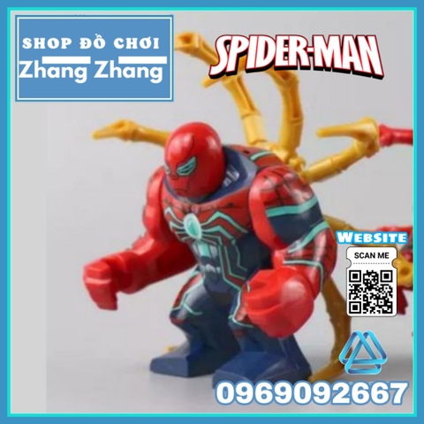 Xếp hình Spider Man người nhện loại to Lego Minifigures Kopf KF6092 KF1172