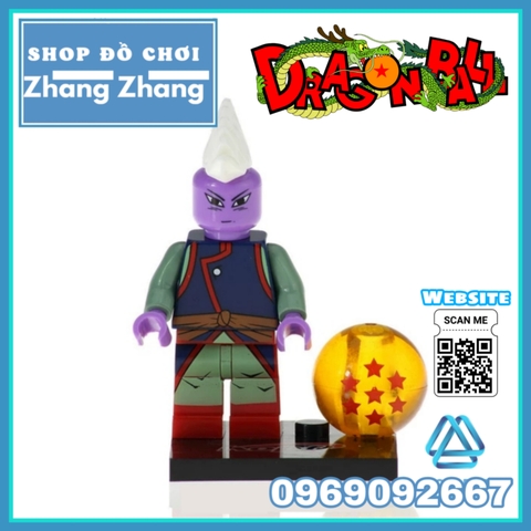 Xếp hình 7 viên ngọc rồng Dragon Ball Zamasu Android 13 Dyspo Kaio Shin Bills Majin Boo Lego Minifigures Kopf KF6036