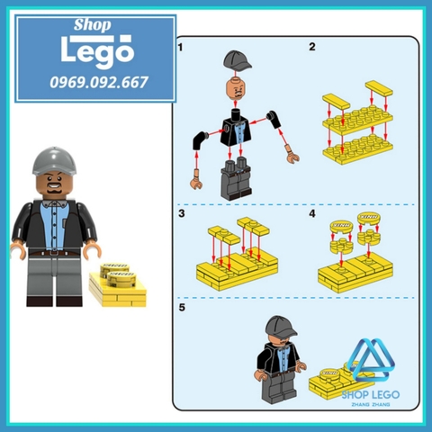 Xếp hình Ant Man & The Wasp Người kiến Luis - Hank Pym - Janet Van Dyne - Goliath Lego Minifigures Xinh X0224