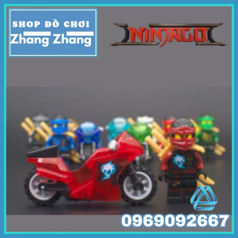 Xếp hình Ninjago motor kèm Kai - Lloyd - Jay - Nya Lego Minifigures Decool 10029-10034