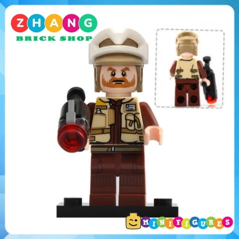 Xếp hình Star Wars Stormtrooper - Rebel Pilot - Flametrooper- Rebel Trooper Lego Minifigures Lele C041 048