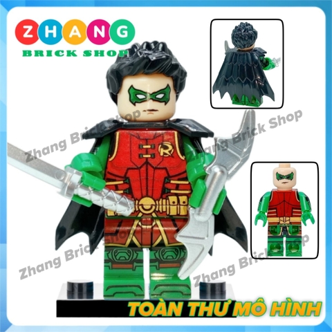 Mô hình nhân vật người dơi batman Deadshot Robin Batgirl Jeromi Valeska G0189 Zhang Brick Shop