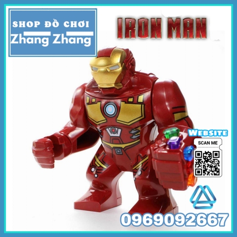 Xếp hình Người sắt Iron Man găng vô cực (6 đá) BigFigures Lego Minifigures PRCK GD208