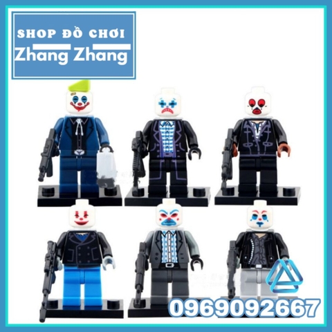 Xếp hình băng cướp ngân hàng Joker Henchman Robber trong batman Lego Minifigures POGO PG8016