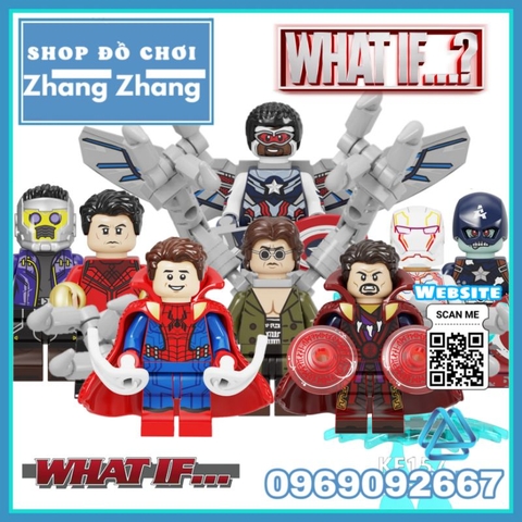 Đồ chơi xếp hình What if Shang Chi - Dr Octopus - Iron Man - Spider Man - Star Lord - Dr Strange Minifigures Kopf KF6145