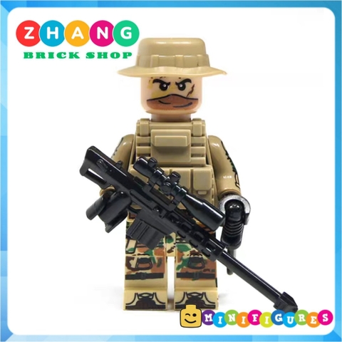 Xếp hình thủy quân lục chiến Mỹ United States Marine Corps Modern War Lego Minifigures Decool 308 311