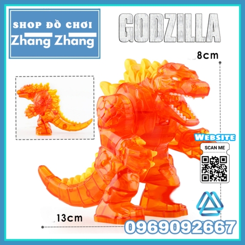 [13cm] Xếp hình Red Lotus Godzilla Đế vương bất tử siêu to Lego Minifigures GXL047