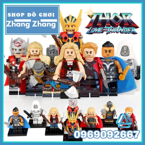 Đồ chơi xếp hình Thần sấm Ravager Thor Valkyrie Korg Star Lord God Butcher Jane Foster Minifigures Xinh X0339