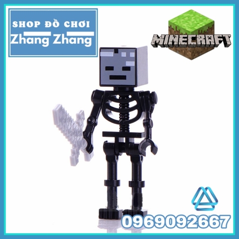 Xếp hình MineCraft Redstone Golem - Creeper - Zombie - Wither Skeleton - Blaze - Wither Lego Minifigures Xinh X0294
