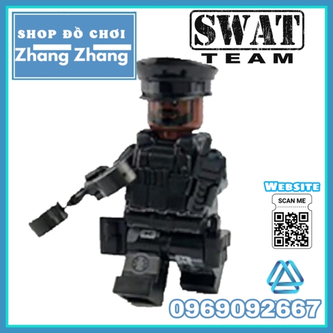 Xếp hình tiểu đội đặc nhiệm cảnh sát 113 phản ứng nhanh Lego Minifigures Swat 1820