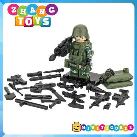 Xếp hình đặc nhiệm Biệt kích rừng Swat Alpha Spetsnaz Nga Mỹ Full vũ khí phụ kiện Lego Minifigures Tbstoys Tbs75-80