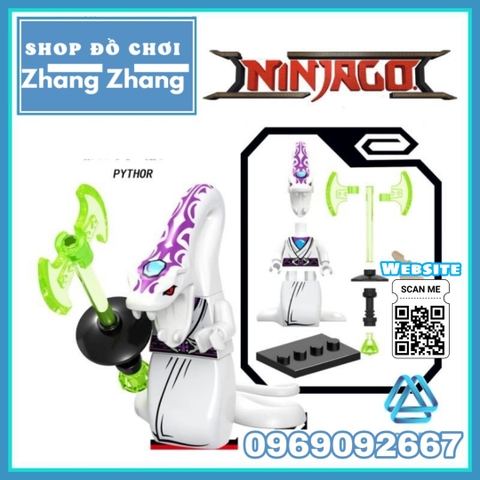 Xếp hình Ninjago Cole- Pythor- Yang- Golden Ninja- Kai- Zane Lego Minifigures PRCK GA137-142