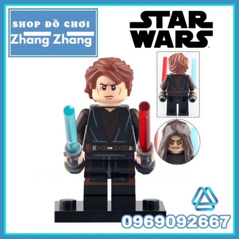 Đồ chơi xếp hình Star Wars Darth Maul Fifth Brother Reva Ben Kenobi Anakin Skywalker Vader Minifigures Koruit KT1059