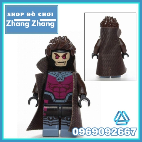 Xếp hình dị nhân Gambit trong X-men siêu cổ áo choàng da siêu sịn Lego Minifigures POGO PG010
