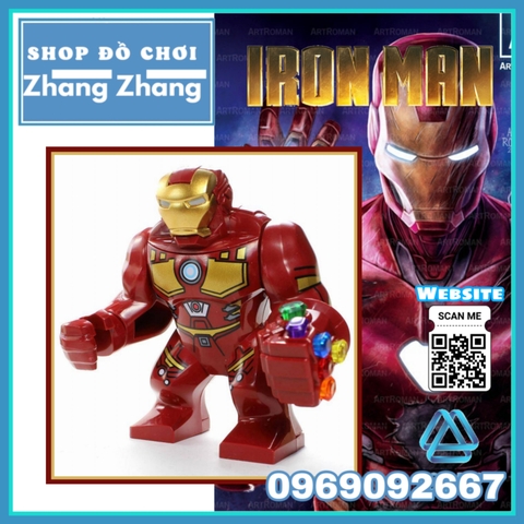 Xếp hình Người sắt Iron Man găng vô cực (6 đá) BigFigures Lego Minifigures PRCK GD208