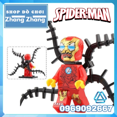 Xếp hình Symbiote Iron Man - Venom - Wolverine - Spider-Man - Deadpool Lego Minifigures WM6044