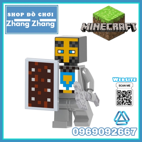 Xếp hình các nhân vật Minecraft - Desert Villager - Drowned - Husk Lego Minifigures Xinh X0310