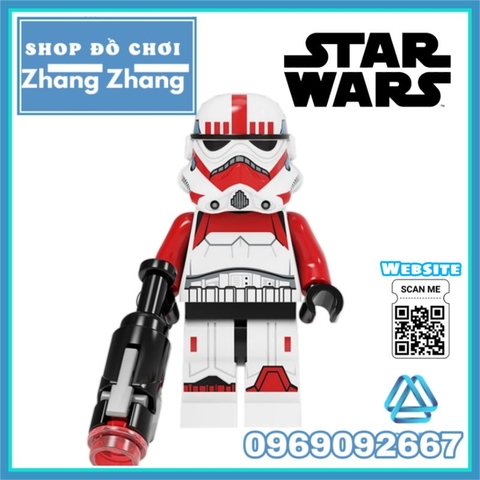 Đồ chơi xếp hình Star Wars gồm Storm Trooper - Imperial Crew Astromech Droid Tusken Raiden Jawa Minifigures POGO PG8288