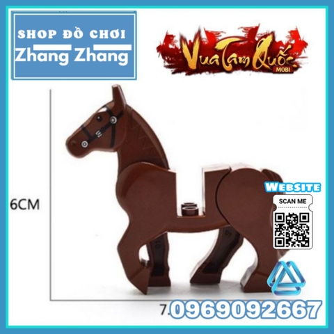 Xếp hình Ngựa chiến Tam Quốc Xích Thố - Đích Lô - Dạ chiếu ngọc Sư Tử - Ô vân đạp tuyết Lego Minifigures Xinh X0169