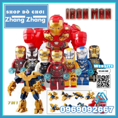 Xếp hình tuyển tập Iron Man đại chiến Thanos 8 in 1 Lego Minifigures Dlp9093