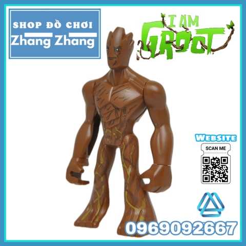Xếp hình Groot Guardian of the Galaxy Siêu anh hùng Marvel Bigfigures Lego Minifigures Decool 0198
