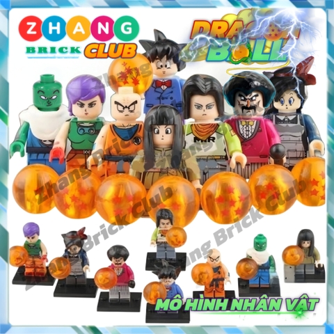 Xếp hình Dragon Ball Android 17 - Krillin - Launch - Mai - Satan - Piccolo - Violet - Goten Lego Minifigures Pogo PG8168