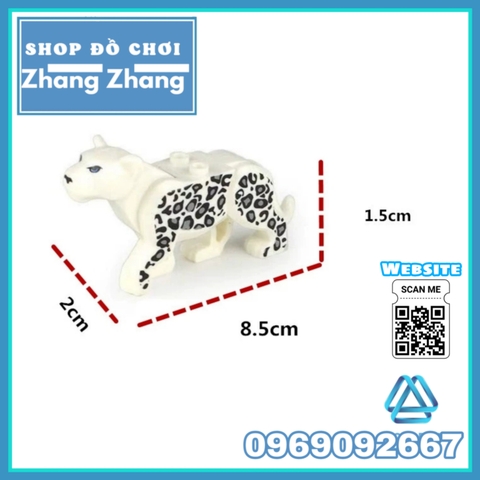 Xếp hình thế giới động vật Báo đốm Hổ vằn Nai sừng tấm bò sữa Lego Minifigures JM001