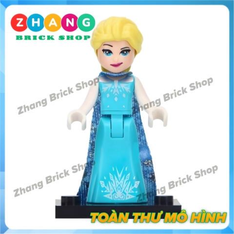 Xếp hình Lọ Lem Alana - Ariel - Cinderella - Fairy Godmother - Rapunzel - Elsa Lego Minifigures Lele F010 017