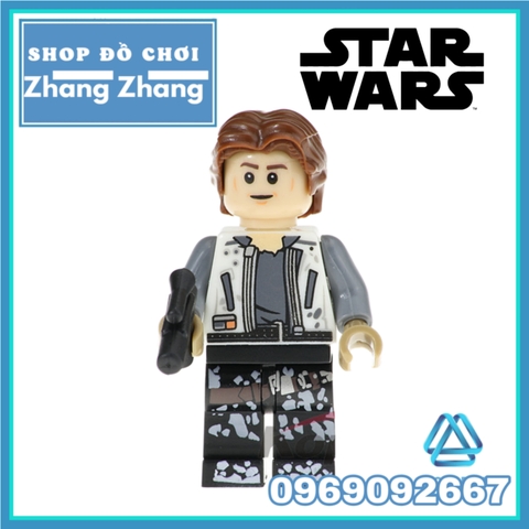 Đồ chơi Xếp hình Star Wars Skywalker - Han Solo - Yoda Admiral  - Rebellion - Sabine - Rose - Jabba Minifigures POGO PG8115