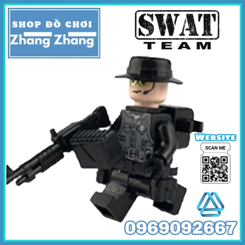 Xếp hình tiểu đội đặc nhiệm cảnh sát 113 phản ứng nhanh Lego Minifigures Swat 1820