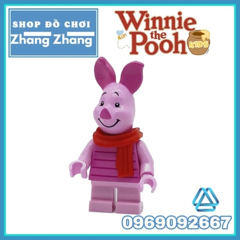 Đồ chơi xếp hình Gấu Winnie the Pooh gồm Piglet - Rabbit - Eeyore - Tigger Mô hình Minifigures Koruit 66001 66005