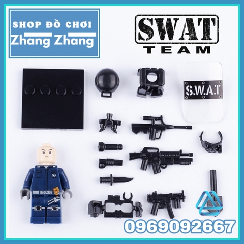 Xếp hình Lego đặc nhiệm S.W.A.T Swat phản ứng nhanh Lego Minifigures Kazi KY017