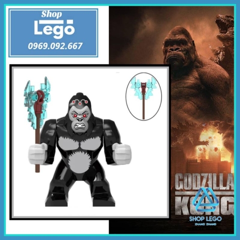 Xếp hình King Kong Maxifig trong Godzilla vs Kong (Gorilla Grodd) Lego Minifigures Kopf KF1506