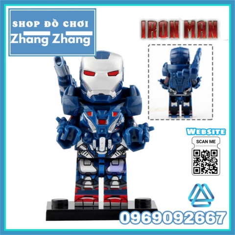 Đồ chơi xếp hình người sắt War Machine 008 Iron Man Minifigures Kopf V006