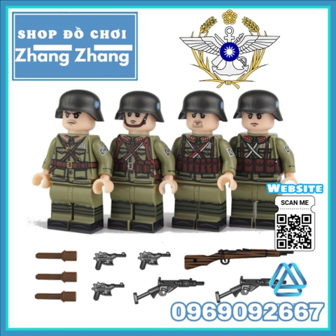 Đồ chơi Xếp hình Lính Trung hoa dân quốc thế chiến 2 WW-II Lego Minifigures JC001 - 004