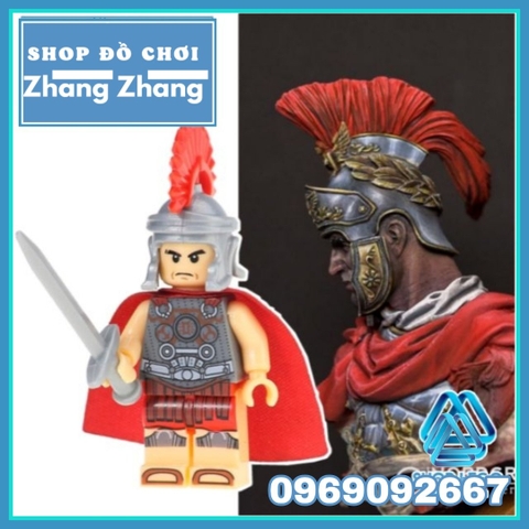 Xếp hình Tướng La Mã Commander Rome trung cổ Gladiator Lego Minifigures Xinh Xh643 X0164