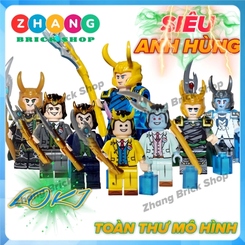 Đồ chơi xếp hình Loki TVA trong Thor Minifigures Kopf KF6141