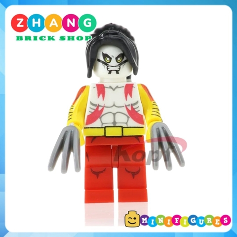 Xếp hình Forge - Domino - Omega Red - Sunfire - Radioactive Man- Pyro- Ripclaw- Union Jack Lego Minifigures POGO PG8082