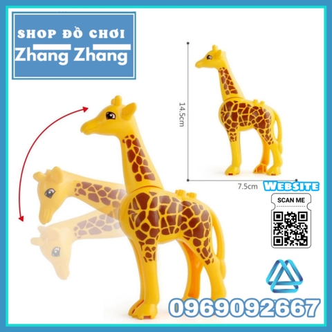 Xếp hình thế giới động vật Báo đốm Hổ vằn Nai sừng tấm bò sữa Lego Minifigures JM001