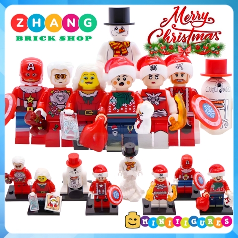 Xếp hình Giáng sinh Christmas Siêu anh hùng Marvel Lễ phục sinh Lego Minifigures Xinh X0275