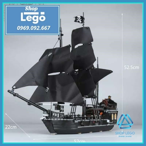 [858 hình] Xếp hình tàu Black Pearl Ship trong Cướp biển Caribbean Pirates of the Caribbean Lego Minifigures KK19001