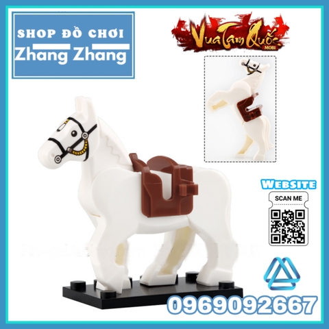 Xếp hình ngựa chiến trong Tam Quốc Xích thố - Đích Lô - Tuyệt ảnh Lego Minifigures Koruit XP1011-1016