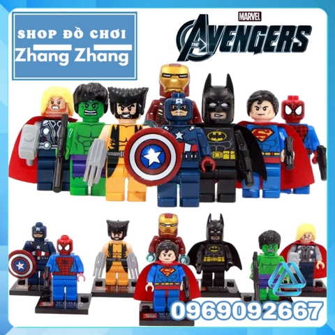 Đồ chơi Xếp hình Iron man Thor
Hulk
- Spider man
- Super man - Batman - Captain America Wolverine
Minifigures SY SY180