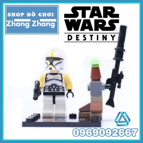 Xếp hình Star Wars Yoda - Clone Trooper - Captain Rex - Jek-14 - Obi Wan - Han Solo Lego Minifigures SY195