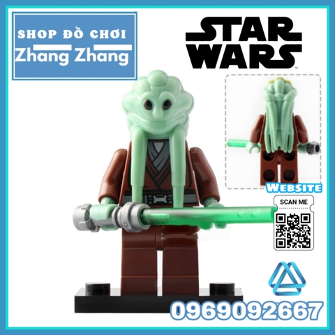 Xếp hình Rey - Luke Skywalker - Sabine - Ahsoka Tano - Kit Fisto - Jag - Snowtrooper Lego Minifigures Lele C023 030