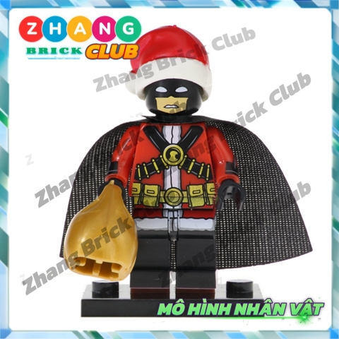 Mô hình nhân vật Giáng sinh Batgirl Black Panther Cyclops Falcon Red Robin Flash Marry Christmas POGO PG8189